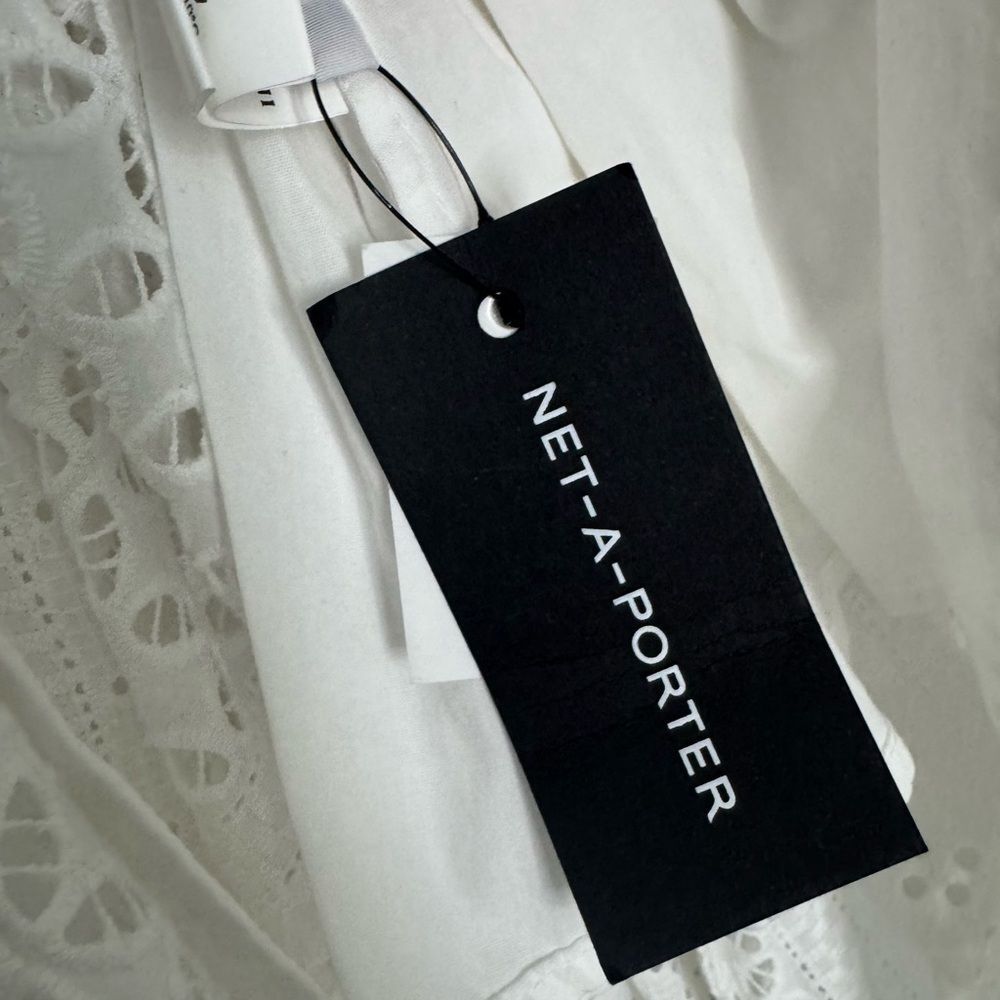 NWT LORETTA CAPONI Broderie Anglaise Cotton Midi Dress - Picture 14 of 15